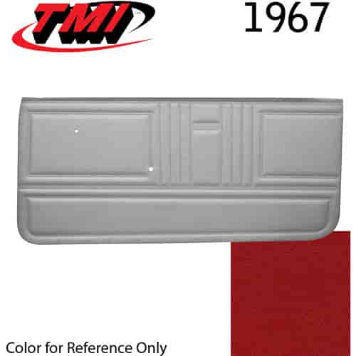 10-80207-3048 RED - 1967 CAMARO STANDARD DOOR PANELS BASIC SILVER SERIES