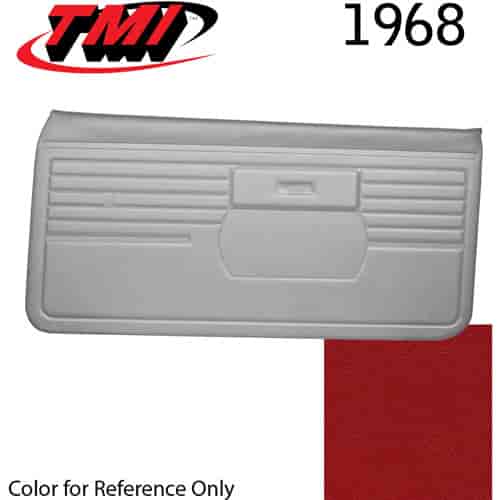 10-80208-3048 RED - 1968 CAMARO STANDARD DOOR PANELS BASIC SILVER SERIES