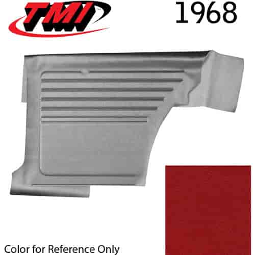 10-8038-3048 RED - 1968 CAMARO COUPE STANDARD REAR QUARTER TRIM PANELS OE GOLD SERIES