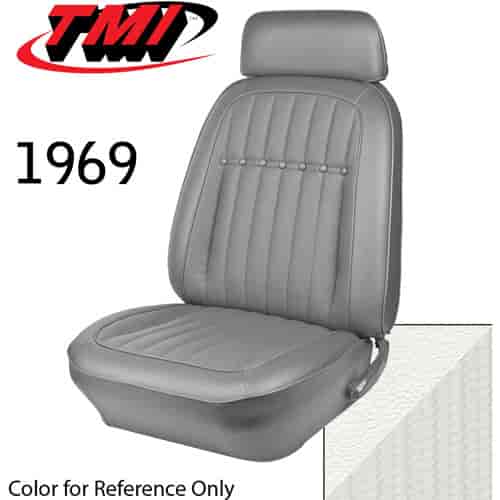 43-80109-2305-9014 IVORY/BRIGHT WHITE MADRID - 1969 CAMARO FRONT BUCKET SEATS ONLY