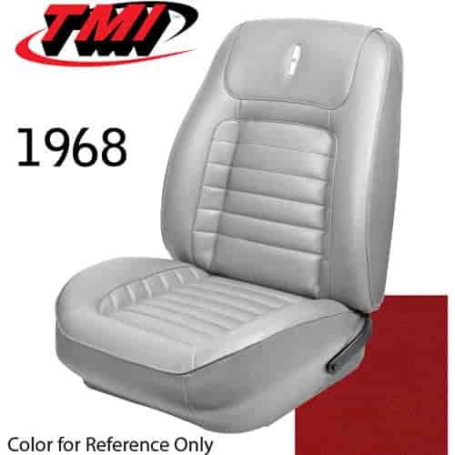 43-80908-3048 RED - CAMARO 1968 FRONT ONLY SPORT BUCKET SEAT UPHOLSTERY DELUXE VINYL