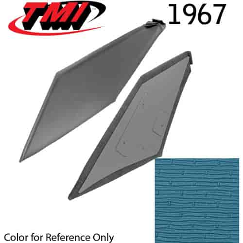 20-8067-930 MEDIUM BLUE - 1967 COUPE SAIL PANELS 1 PAIR COMPLETE READY TO INSTALL