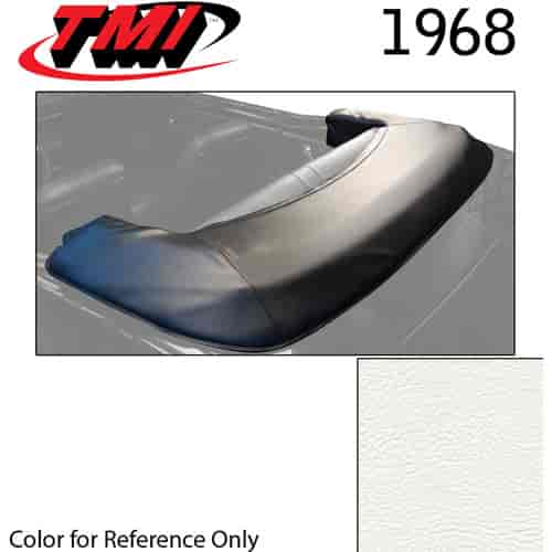 22-8107-2305 IVORY BRIGHT WHITE - 1968-69 CONVERTIBLE TOP BOOT REPLACEMENT STYLE WITHOUT CLIPS