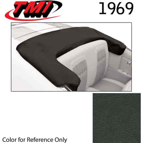 22-8107-3606 DARK GREEN - 1969 CONVERTIBLE TOP BOOT REPLACEMENT STYLE WITHOUT CLIPS