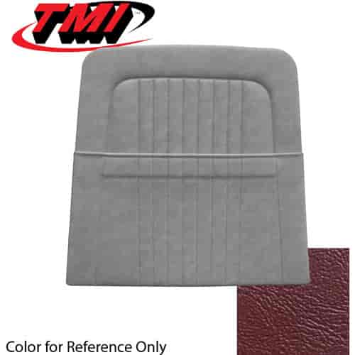 10-7428-3116 DARK RED - 68 MUSTANG STANDARD UPHOLSTERY COUPE CONVERTIBLE & 2+2 FASTBACK BACK VIEW W/ POCKET