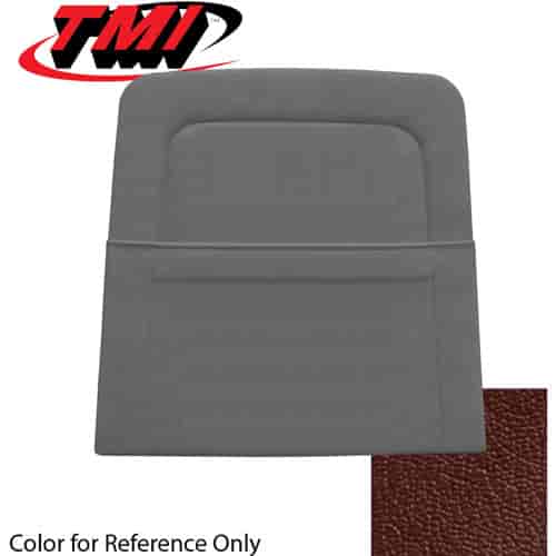 10-7429-3724 DARK RED - 69 MUSTANG STANDARD UPHOLSTERY COUPE CONVERTIBLE & SPORTSROOF BACK VIEW W/ POCKET
