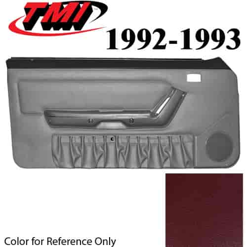 10-73202-6795-6795 RUBY RED 1993 - 1992-93 MUSTANG COUPE & HATCHBACK DOOR PANELS MANUAL WINDOWS WITHOUT INSERTS