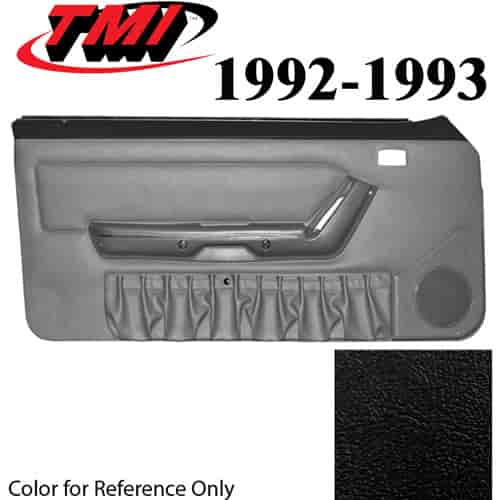 10-73202-6958-6958 EBONY BLACK 1990-93 - 1992-93 MUSTANG COUPE & HATCHBACK DOOR PANELS MANUAL WINDOWS WITHOUT INSERTS