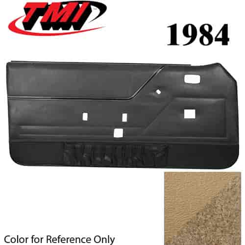 10-73204-954-8384 DESERT TAN WITH TAN CARPET - 1987 MUSTANG COUPE & HATCHBACK DOOR PANELS MANUAL WINDOWS
