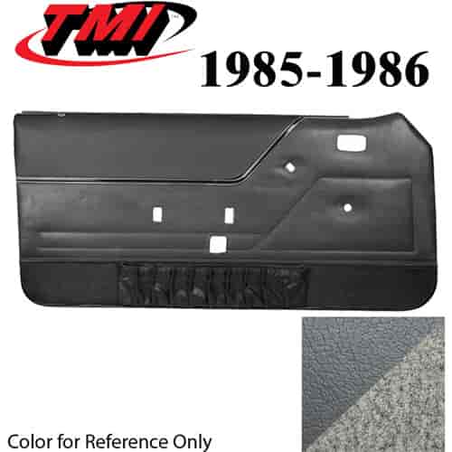 10-73205-955-5P-857 CHARCOAL GRAY WITH GRAY CARPET - 1985-86 MUSTANG COUPE & HATCHBACK DOOR PANELS MANUAL WINDOWS