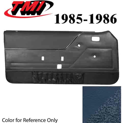 10-73205-968-8P-9304 REGATTA BLUE WITH BLUE CARPET - 1985-86 MUSTANG COUPE & HATCHBACK DOOR PANELS MANUAL WINDOWS