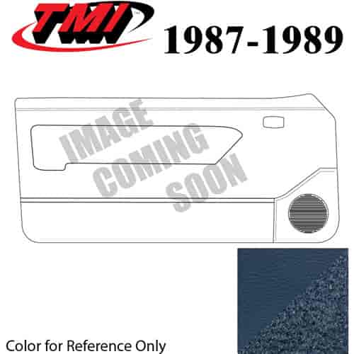 10-73307-968-9304 REGATTA BLUE - 1987-89 MUSTANG COUPE & HATCHBACK DOOR PANELS POWER WINDOWS WITHOUT INSERTS
