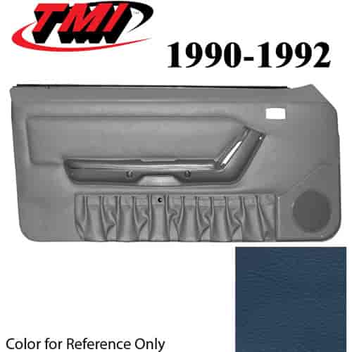 10-74200-6426-6426 CRYSTAL BLUE 1990-92 - 1993 MUSTANG CONVERTIBLE DOOR PANELS MANUAL WINDOWS WITH VINYL INSERTS