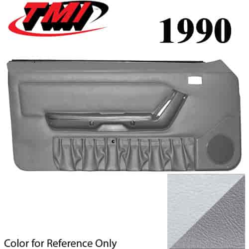 10-74200-965-972-972 WHITE WITH TITANIUM 1990-92 - 1994 MUSTANG CONVERTIBLE DOOR PANELS MANUAL WINDOWS WITH VINYL INSERTS