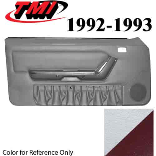 10-74202-965-6795 WHITE WITH RUBY RED 1993 - 1992-93 MUSTANG CONVERTIBLE DOOR PANELS MANUAL WINDOWS WITHOUT INSERTS