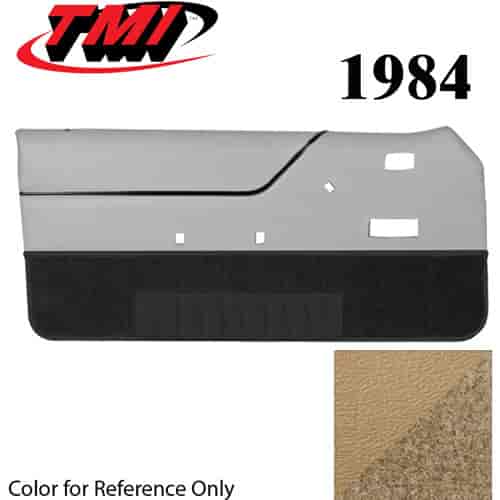 10-74204-954-8384 DESERT TAN WITH TAN CARPET 1984 - 1987 MUSTANG CONVERTIBLE DOOR PANELS MANUAL WINDOWS