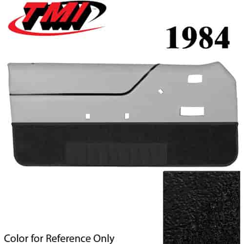 10-74204-958-801 BLACK WITH BLACK CARPET 1983 - 1983 MUSTANG CONVERTIBLE DOOR PANELS MANUAL WINDOWS