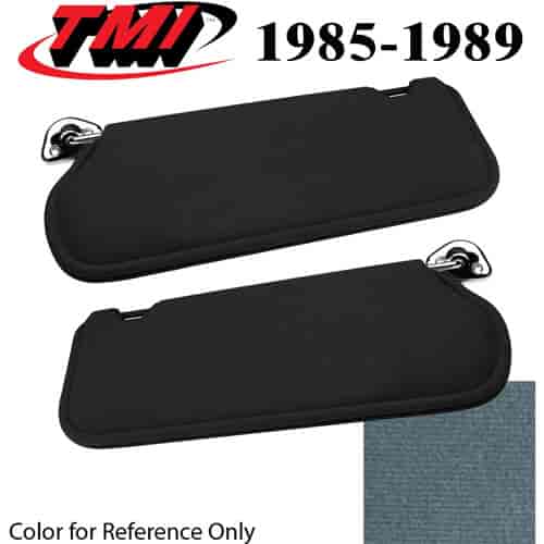 21-73205-1827 REGATTA BLUE 1985-89 - 1985-93 MUSTANG SUNVISORS WITHOUT MIRRORS STD CLOTH NOT OE