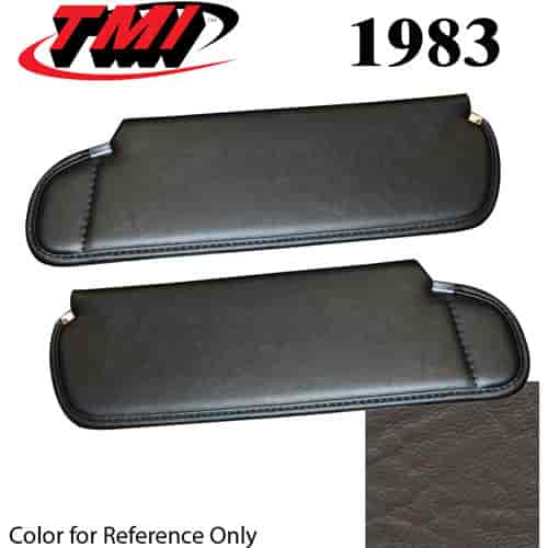 21-74203-967 WALNUT 1983 - 1983-86 CONVT. MUSTANG SUNVISORS WITHOUT MIRROR SEAT VINYL