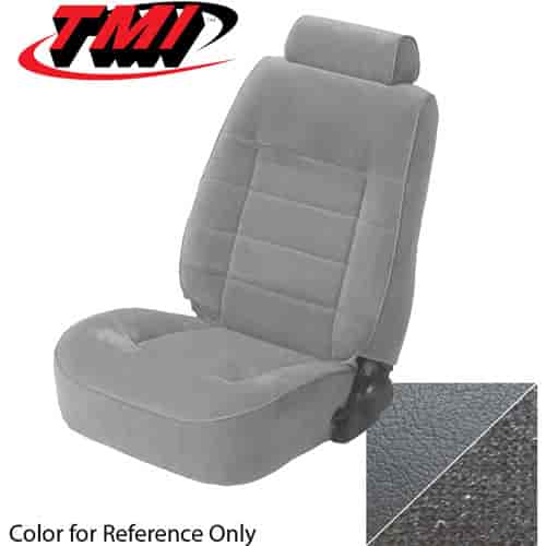 43-73203-955-61 CHARCOAL 1984-86 FA - 1983-84 MUSTANG STANDARD LOW BACK BUCKETS SEATS ONLY CLOTH W/ VINYL TRIM