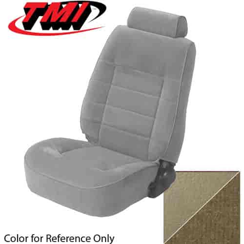 43-73205-6973-54 SAND BEIGE 1985-89 FY - 1986 MUSTANG LX STANDARD LOW BACK BUCKET SEATS ONLY CLOTH & VINYL SIDES