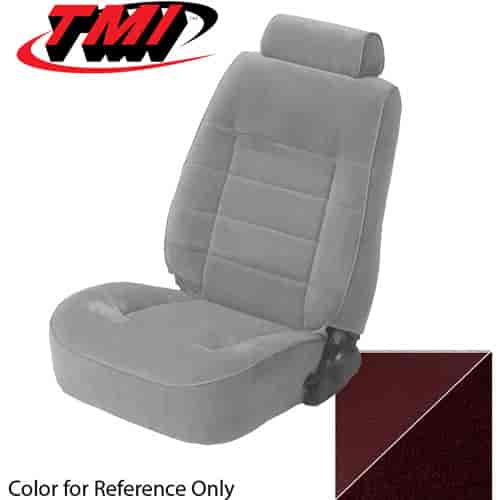 43-73223-3116-59 CANYON RED 1984-86 FD - 1983-84 MUSTANG COUPE STANDARD LOW BACK BUCKETS SEATS CLOTH W/ VINYL TRIM