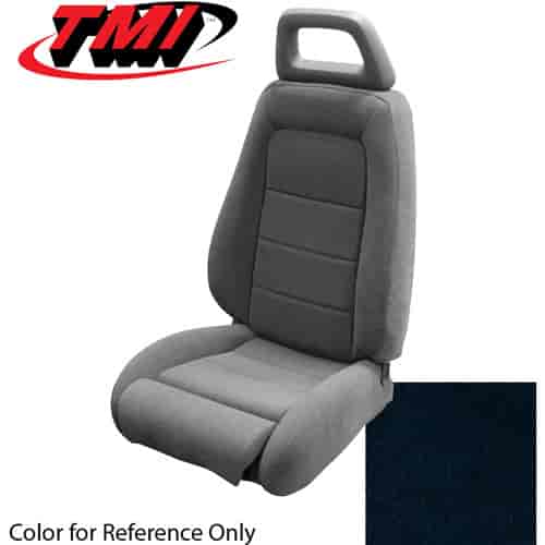 43-73704-58-58-58 ACADEMY BLUE 1983-84 PB - 1984 MUSTANG COUPE STANDARD LOW BACK BUCKETS SEATS ONLY CLOTH