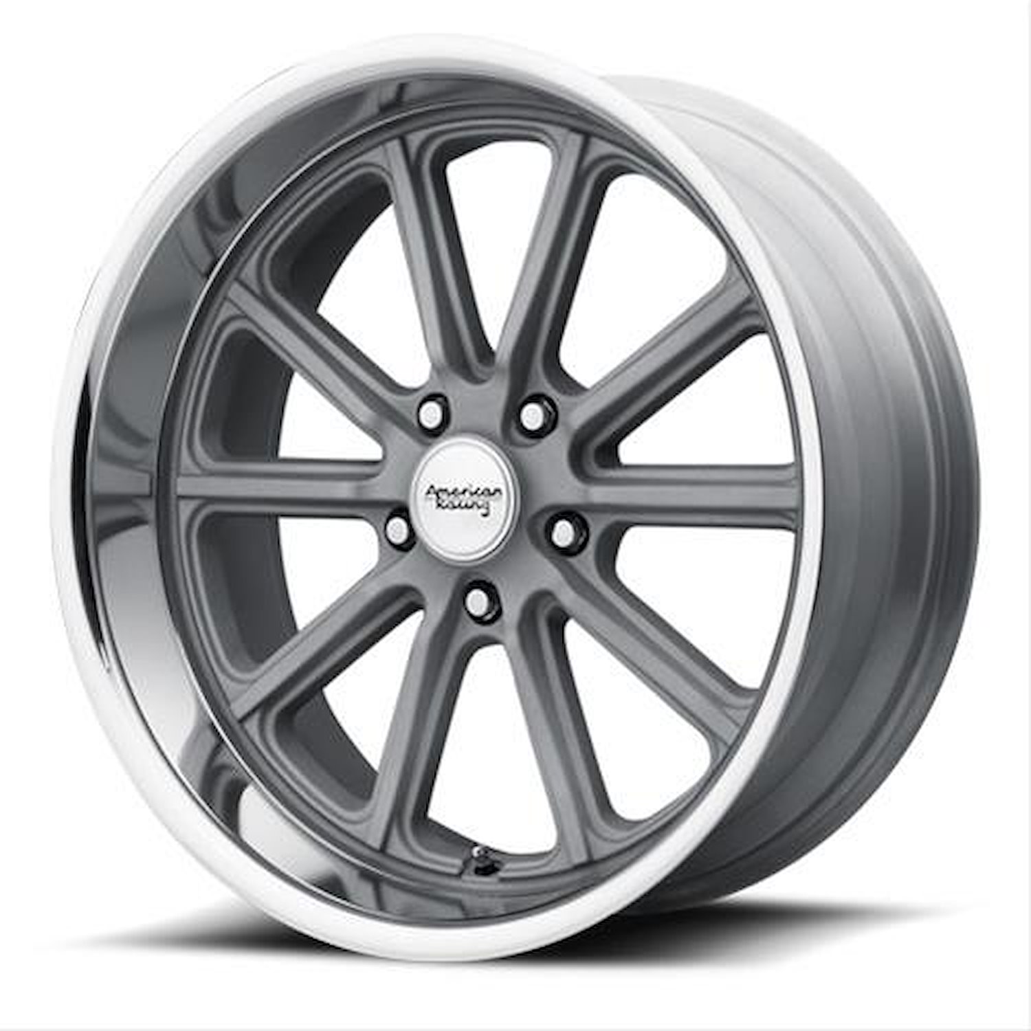 VN507 Rodder Series Vintage Silver Wheel Size: 20 x 9.5" Bolt Pattern: 5 x 5" [Diamond Cut Lip]