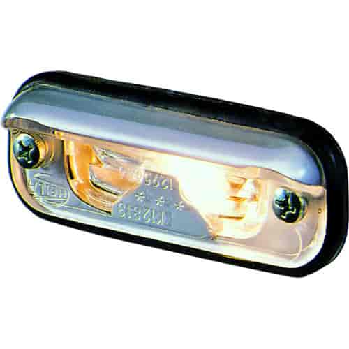 1378 License Plate Lamp Silver Housing 12V ECE Approved
