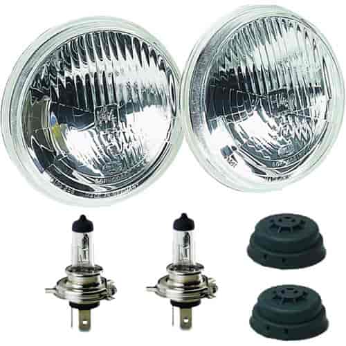 5-3/4" Round Vision Plus Halogen Conversion Headlamp Kit Includes 2 Lamps, Dust Boots and Bulbs ECE Approved