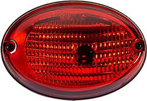 3130 Series Agroluna Stop/Turn Lamp with Red Lens [Universal Surface Mount]