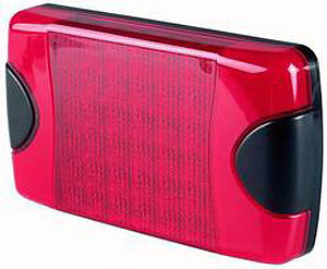9060 DuraLed Stop/Tail Lamp Rectangle Red Lens Black Housing LED SAE Approved Each