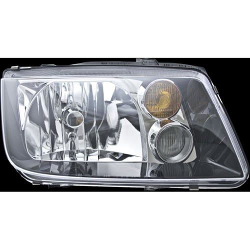 Color Design Main Headlamp RH Passenger Side Black Housing w/Fog Lamps SAE And ECE Approved