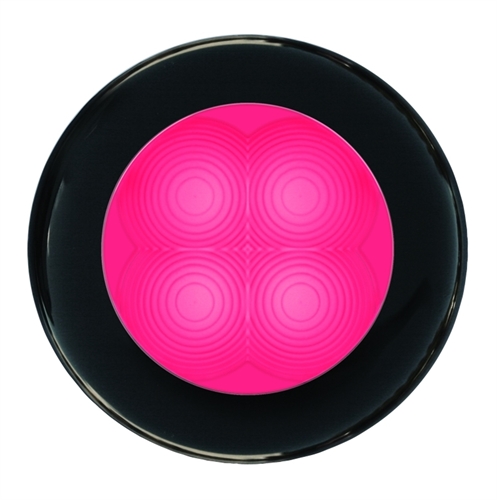 9805 LED Slimline Interior Lamp Round Red Lens Black Bezel 12V