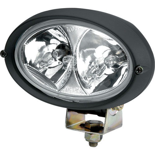 Oval 100 Halogen Work Lamp Clear Lens Black Housing Double Beam Long Range 12V 55W Qty. 36