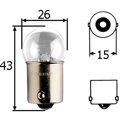 G8 Incandescent Bulb 12V 18W