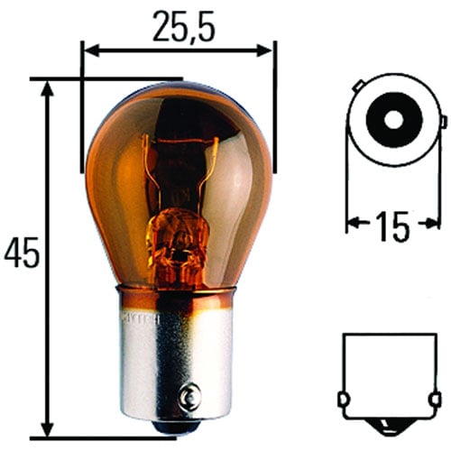 S8 Incandescent Bulb 12V 21W