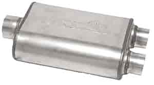 Ultra-Flo Welded Muffler 3" Center In, 2.5" Dual Out