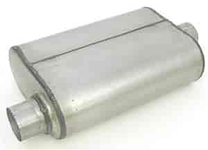 Aluminized 2.50" Offset Inlet/Center Outlet 9.5" x 4.0" x 13.0" body