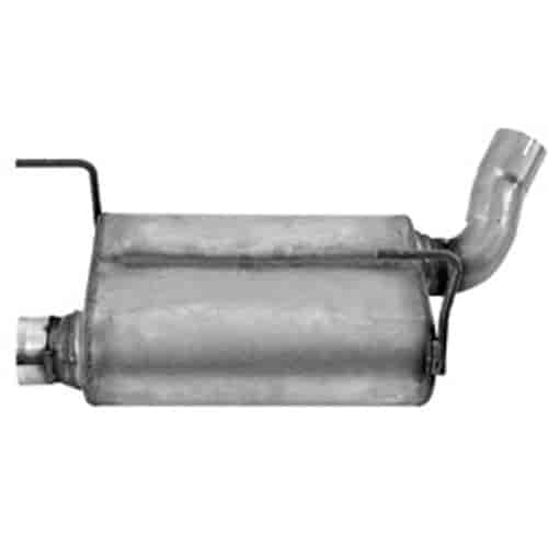 VT; Muffler Assembly; Oval; 2.5 in. Inlet/3 in. Outlet; 4.5x9.75 in.; 16 in. Shell Length; 30.5 in.