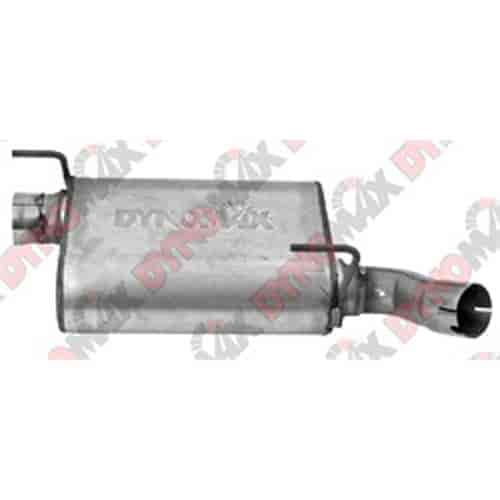 VT; Muffler Assembly; Oval; 2.75 in. Inlet/3 in. Outlet; 4.5x9.75 in.; 16 in. Shell Length; 33 in. O