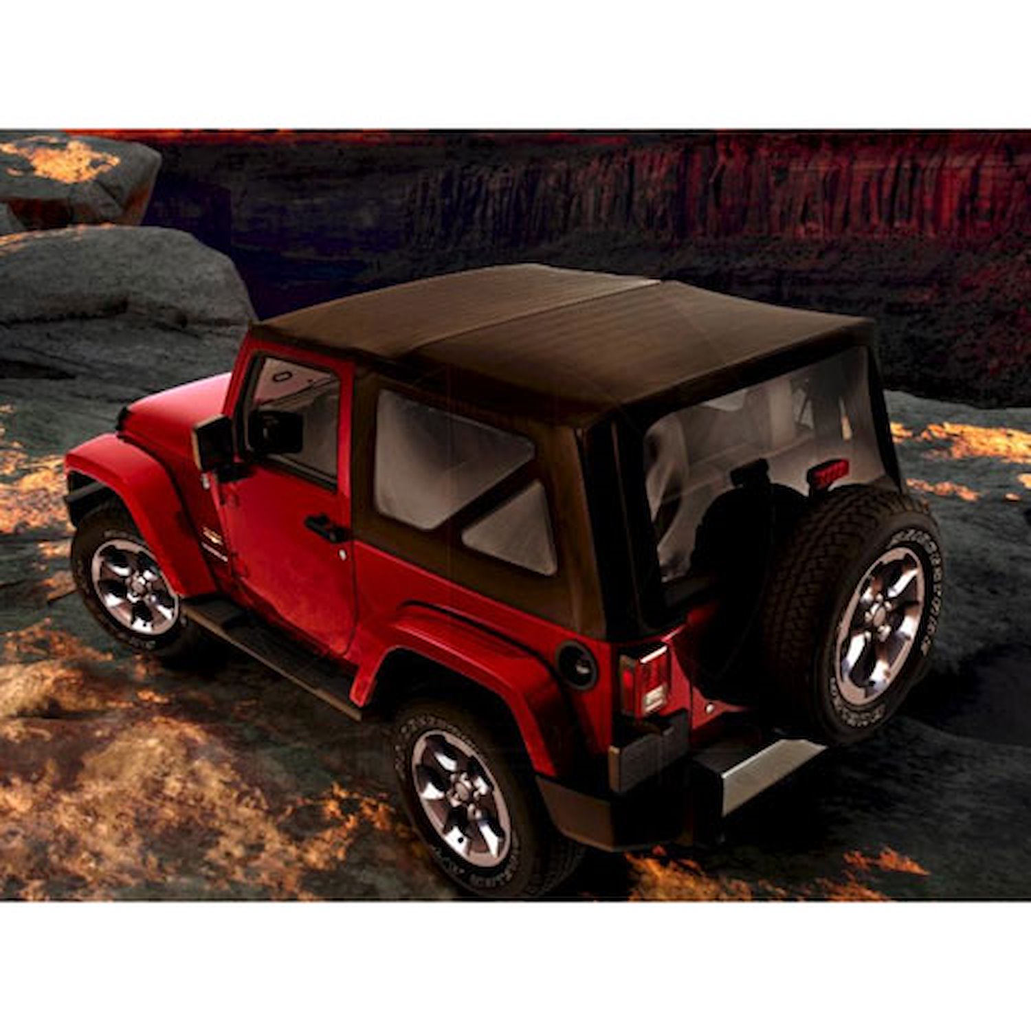 2-Door Premium Soft Top Window Kit for 2013-2018 Jeep Wrangler JK