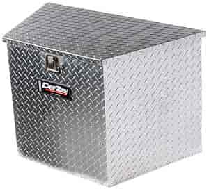 Trailer Tongue Tool Box Back Width: 34" Front Width: 20.75" Length: 19" Height: 22.75" Volume: 7.24 cubic feet