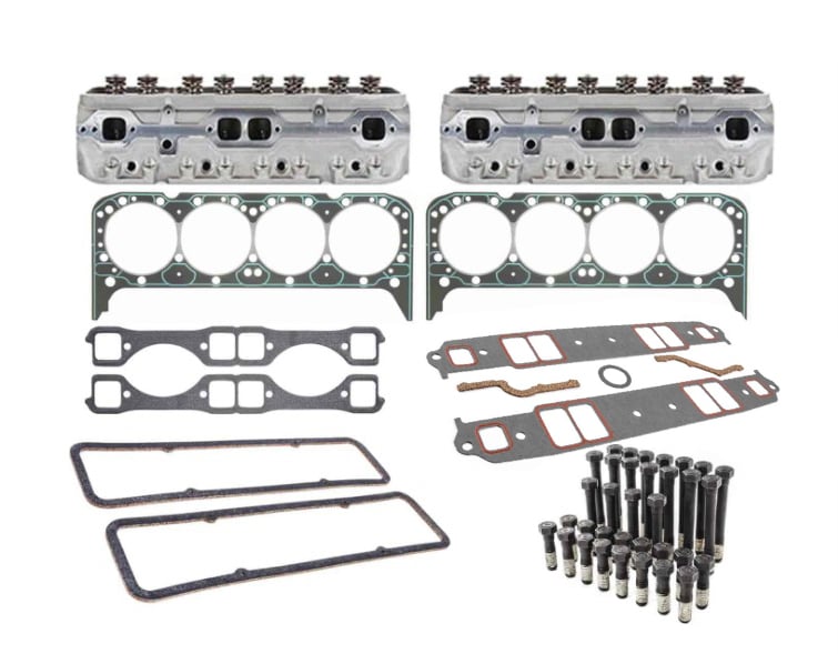 Special High-Performance (SHP) Assembled Aluminum Cylinder Head Kit for Small Block Chevy (180cc)