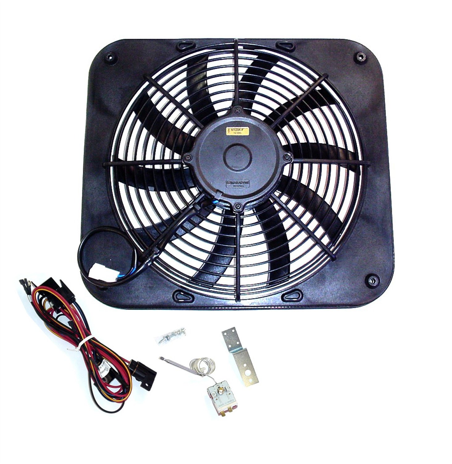 Jetstreme I Series Electric Cooling Fan with Harness Relay, Diameter: 16 in., Type: Single