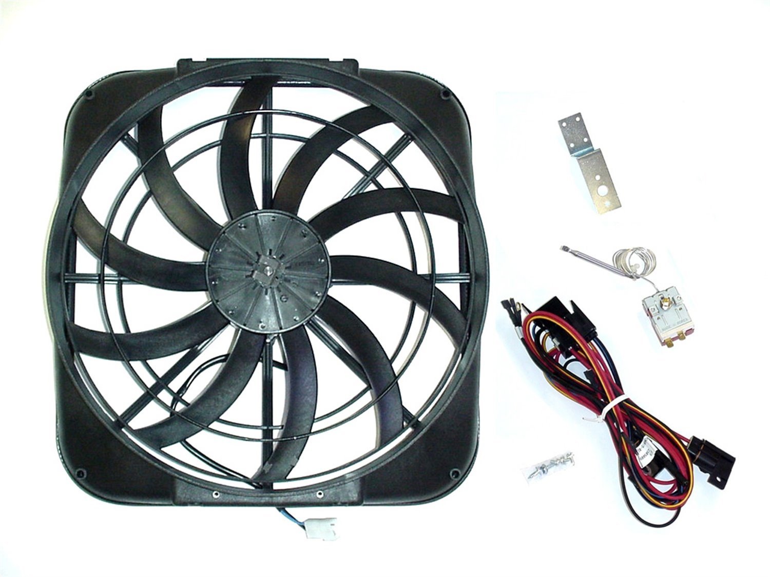 Mach One Series Electric Cooling Fan with Harness, Diameter: 16 in., Type: Single