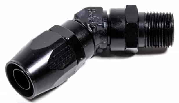 Series 3000 Direct Fit 45 Degree Hose End -10AN X 1/2 in NPT [Black]