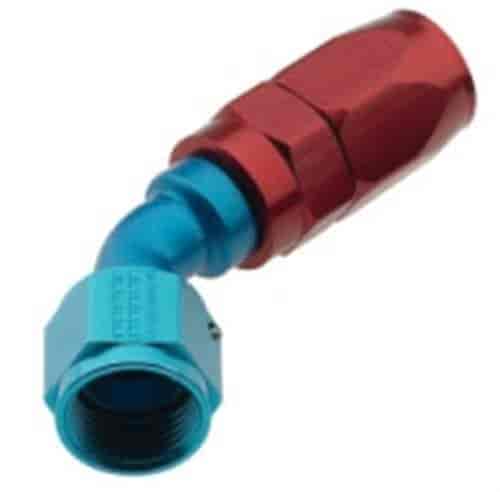 -16 AN Series 2000 Pro-Flow 45-Degrees Hose End  - Red/Blue
