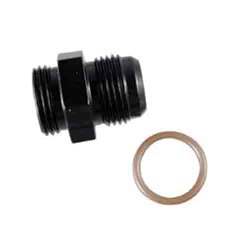 Aluminum AN Radius Fitting with O-Ring -20 AN x 1 5/16-12 in [Black]