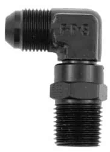 499106BL AN 90-Degree Swivel to Male Pipe Fitting -6AN x 1/4 NPT